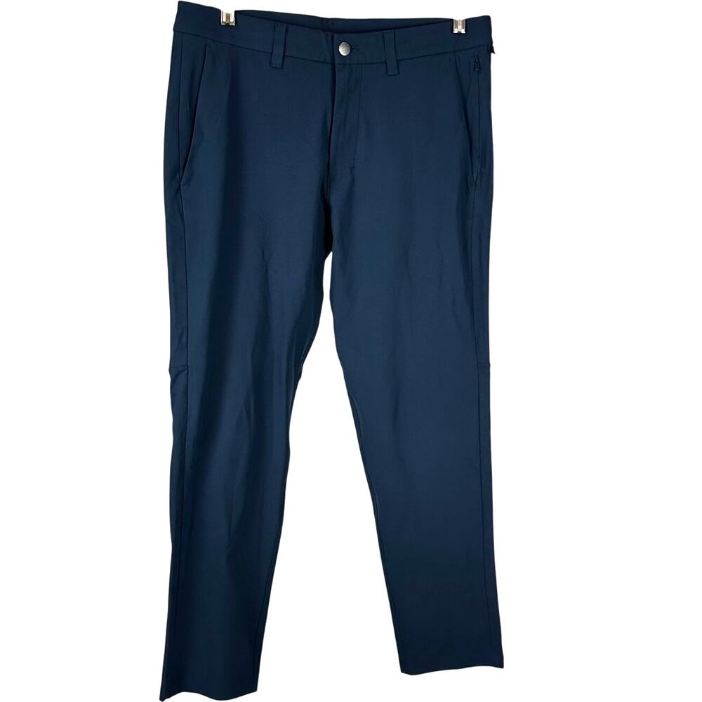 Lululemon Commission Pant Slim Warpstreme Navy Blue Men's Size 32 x 26 EUC